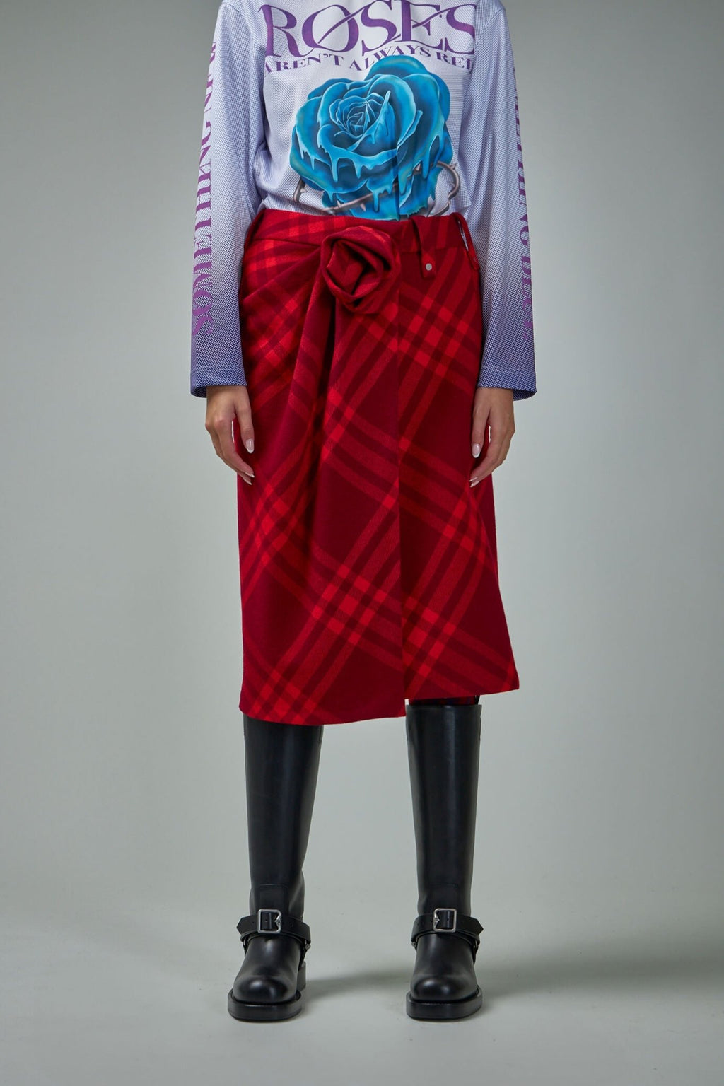 Burberry by Daniel Lee - Check Wool Skirt - LABELS