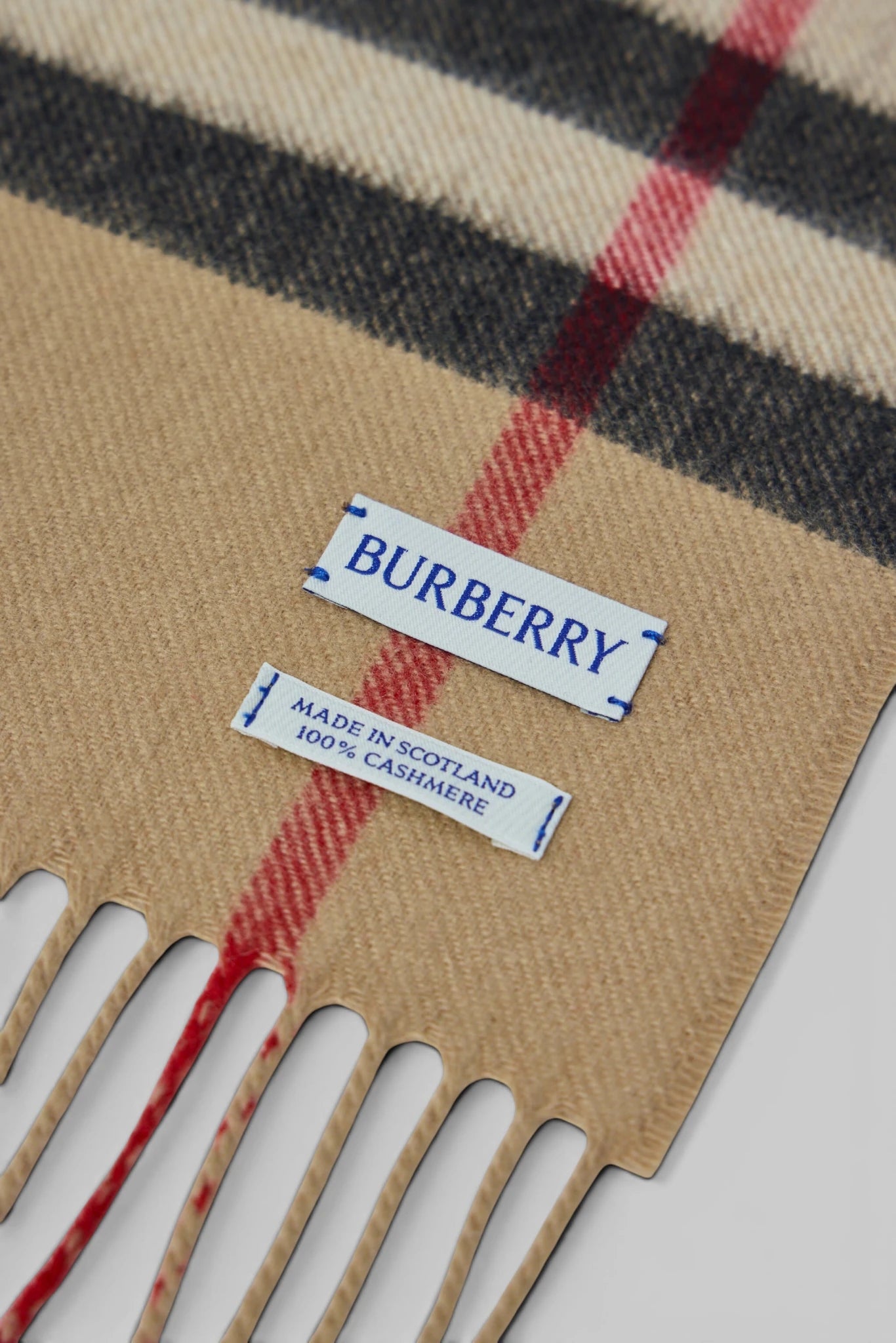 Burberry - Check Cashmere Scarf - LABELS