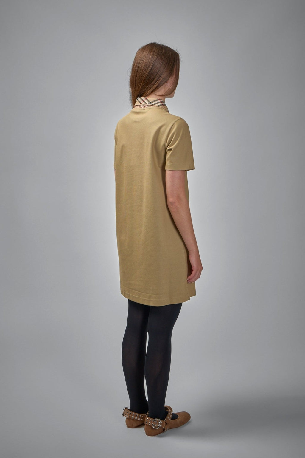 Burberry - Check Collar Cotton Polo Shirt Dress - LABELS