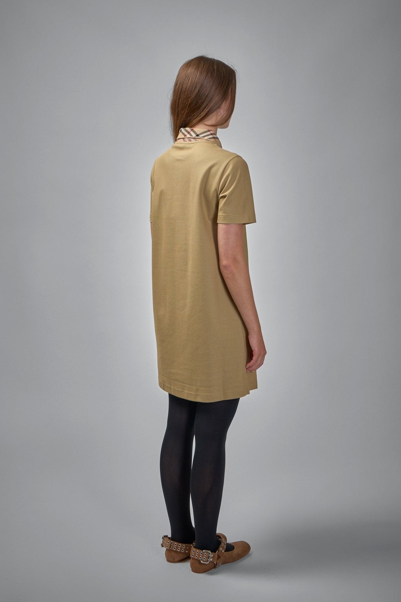 Burberry - Check Collar Cotton Polo Shirt Dress - LABELS