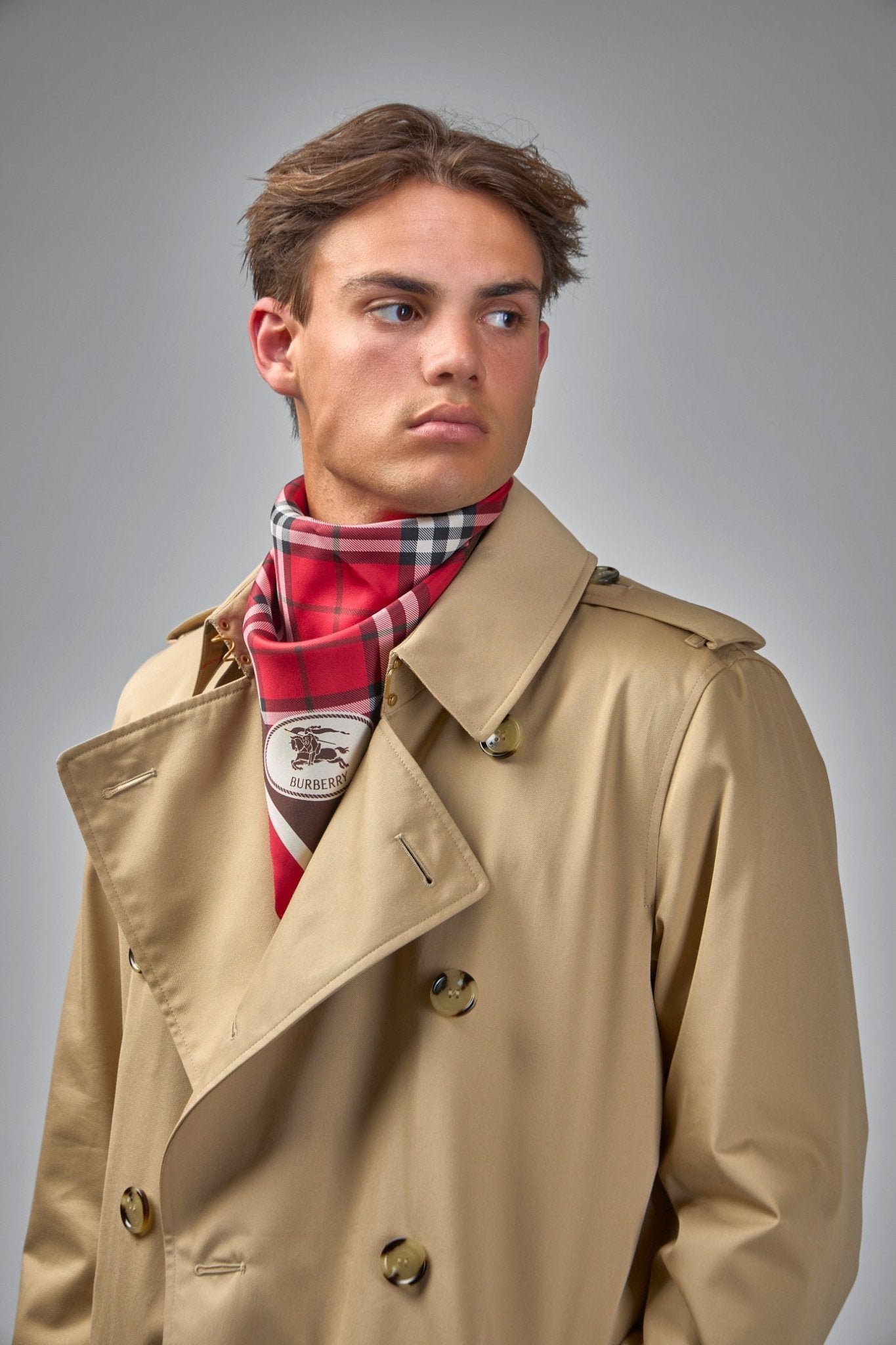 Burberry - Check Silk Scarf - LABELS