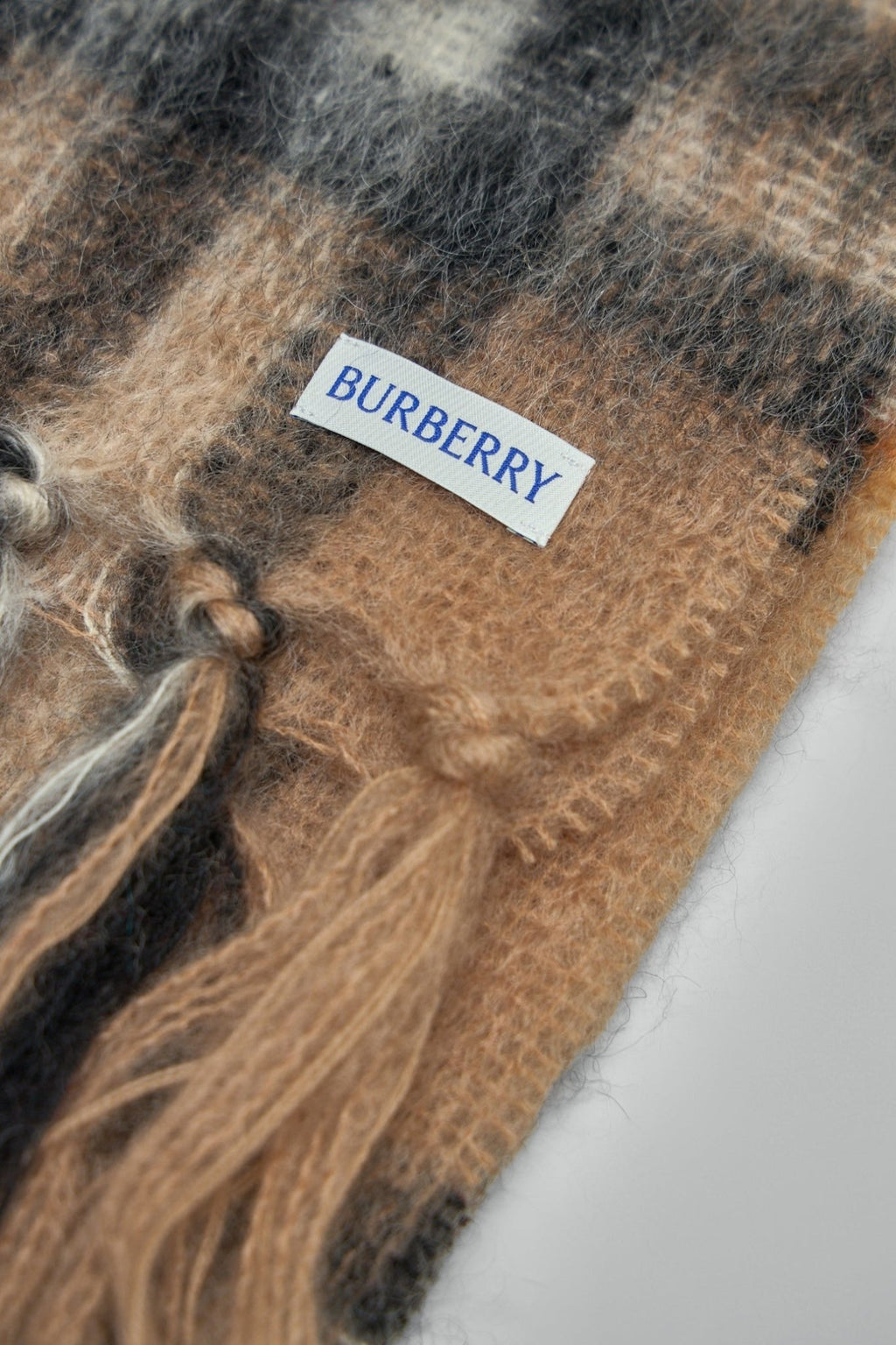 Burberry - Checked Fringed Scarf - LABELS
