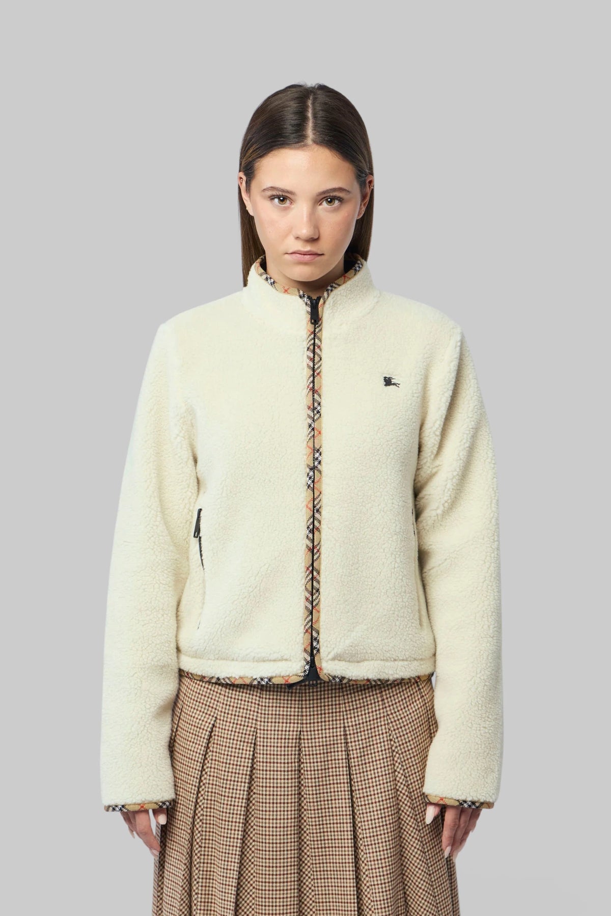 Burberry - Cropped Wool-Cashmere Blend Fleece Jacket - LABELS