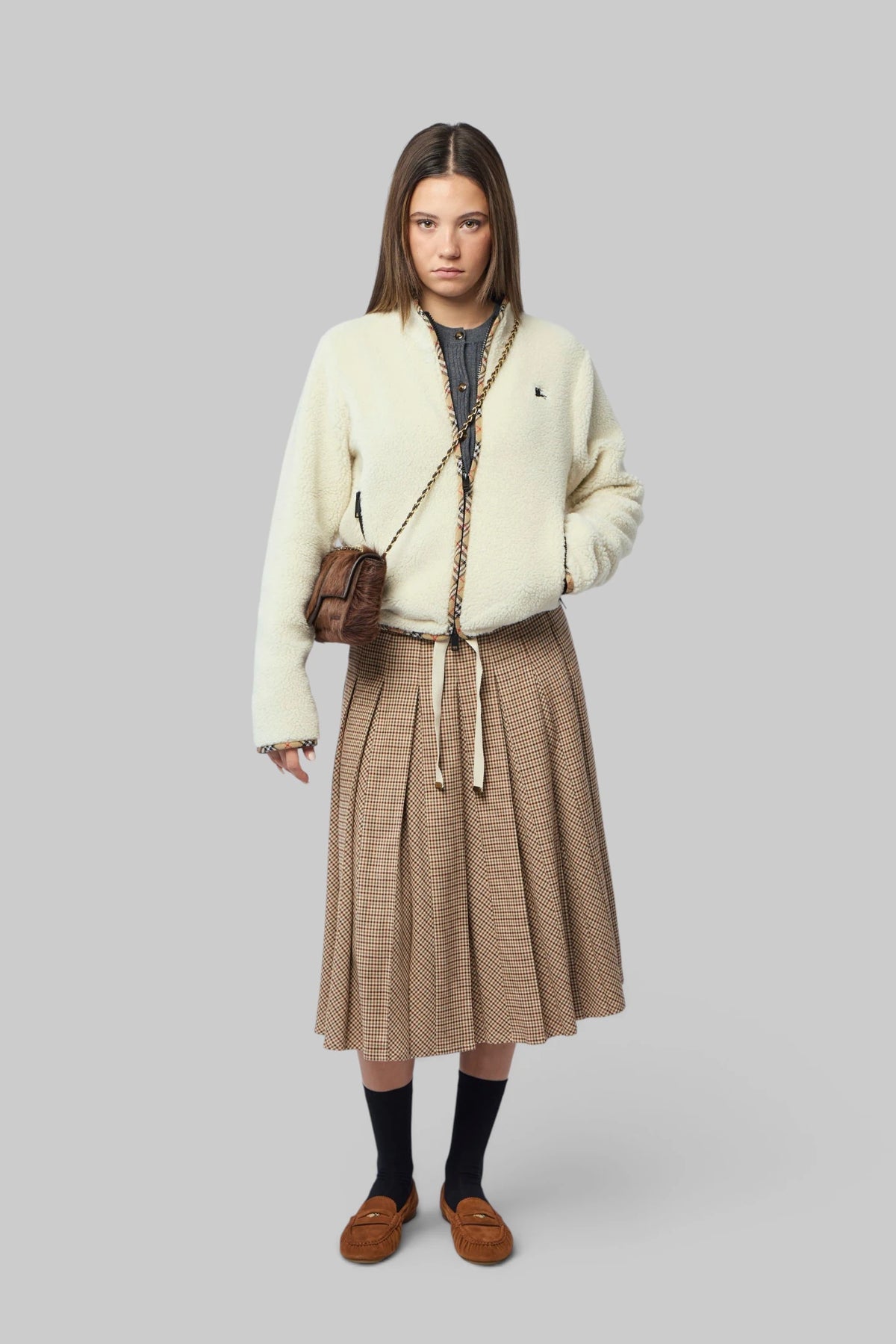 Burberry - Cropped Wool-Cashmere Blend Fleece Jacket - LABELS