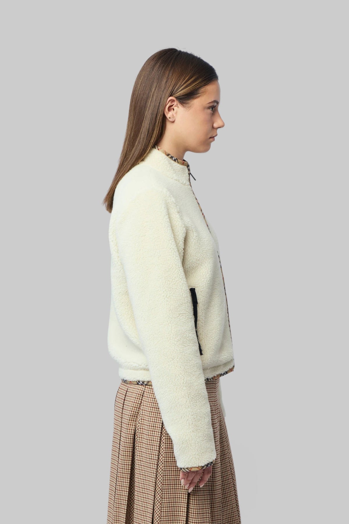 Burberry - Cropped Wool-Cashmere Blend Fleece Jacket - LABELS