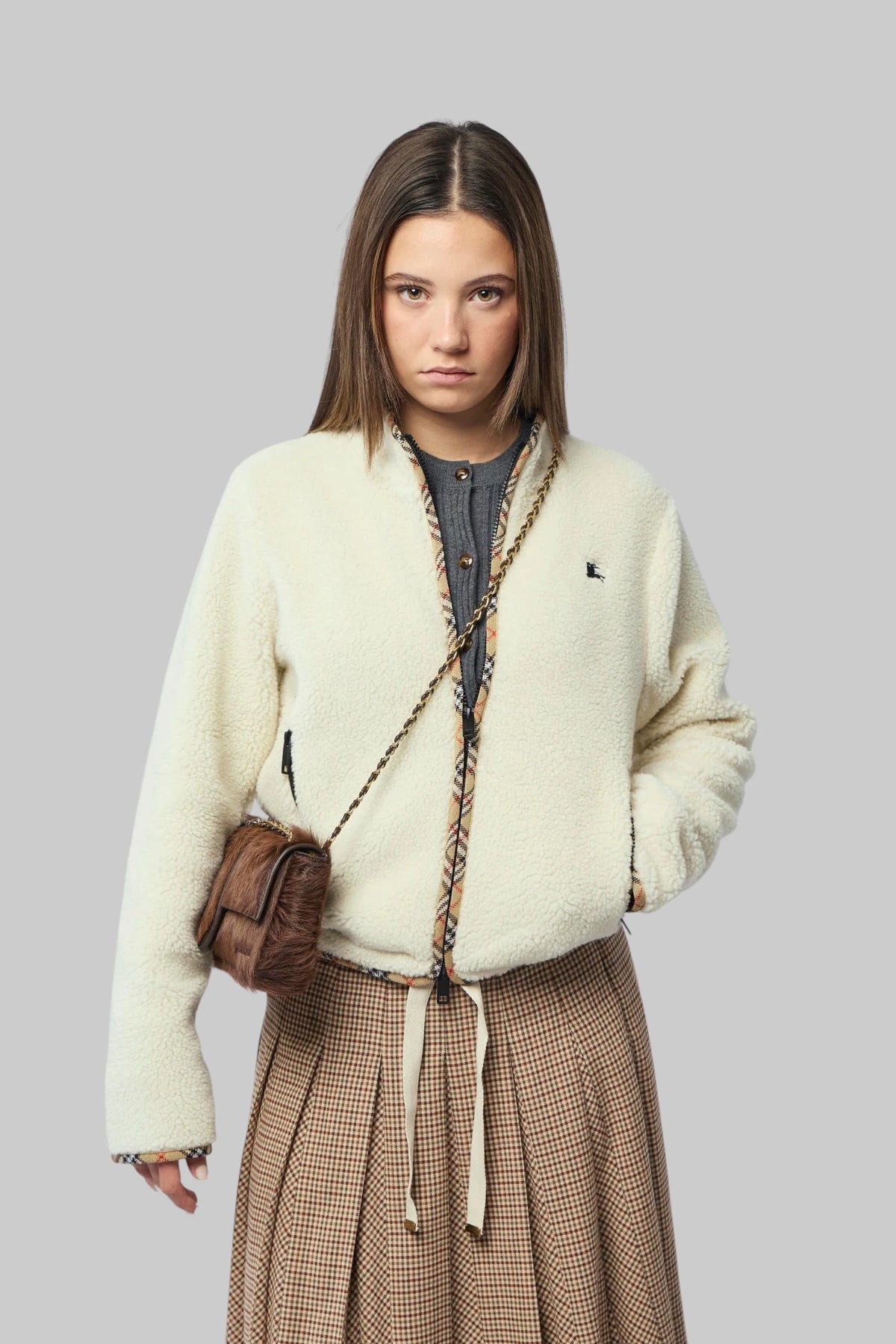 Burberry - Cropped Wool-Cashmere Blend Fleece Jacket - LABELS