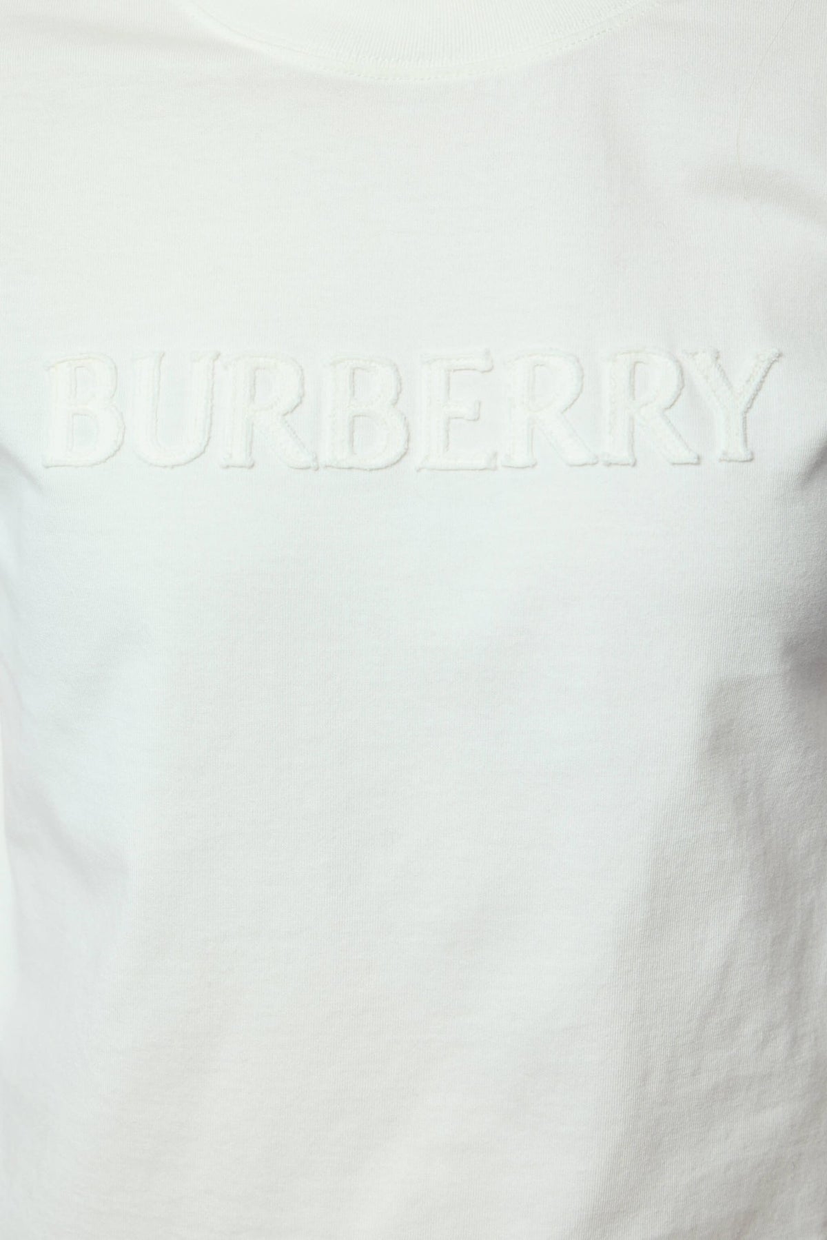 Burberry cotton t-shirt flat lay showing clean minimalist design