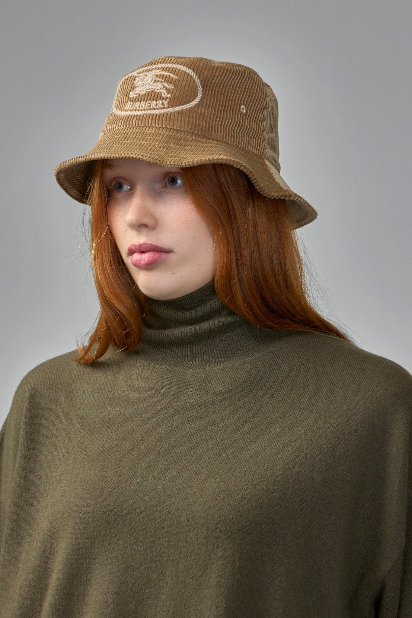 Burberry - Knight Stamp Corduroy Bucket Hat - LABELS