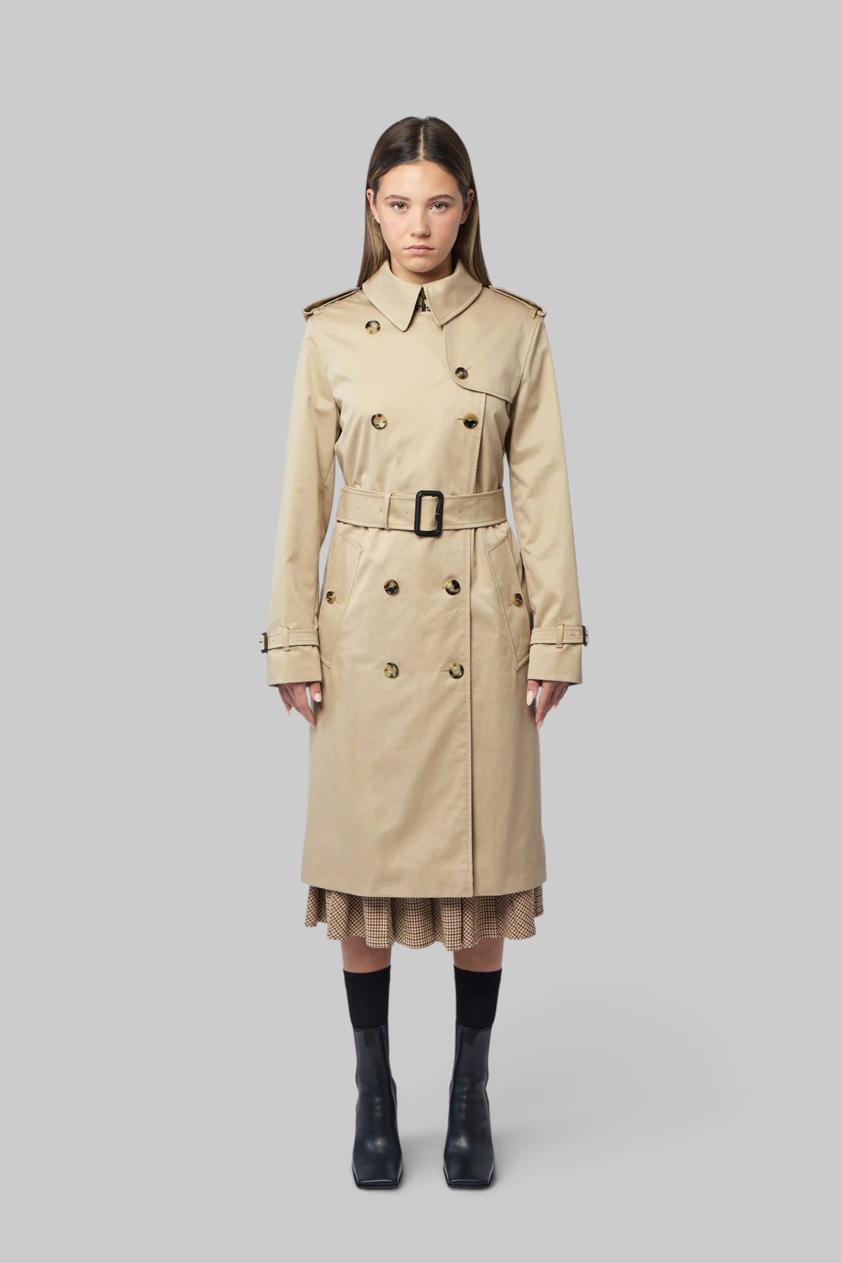 Burberry - Long Gabardine Lakefield Trench Coat - LABELS