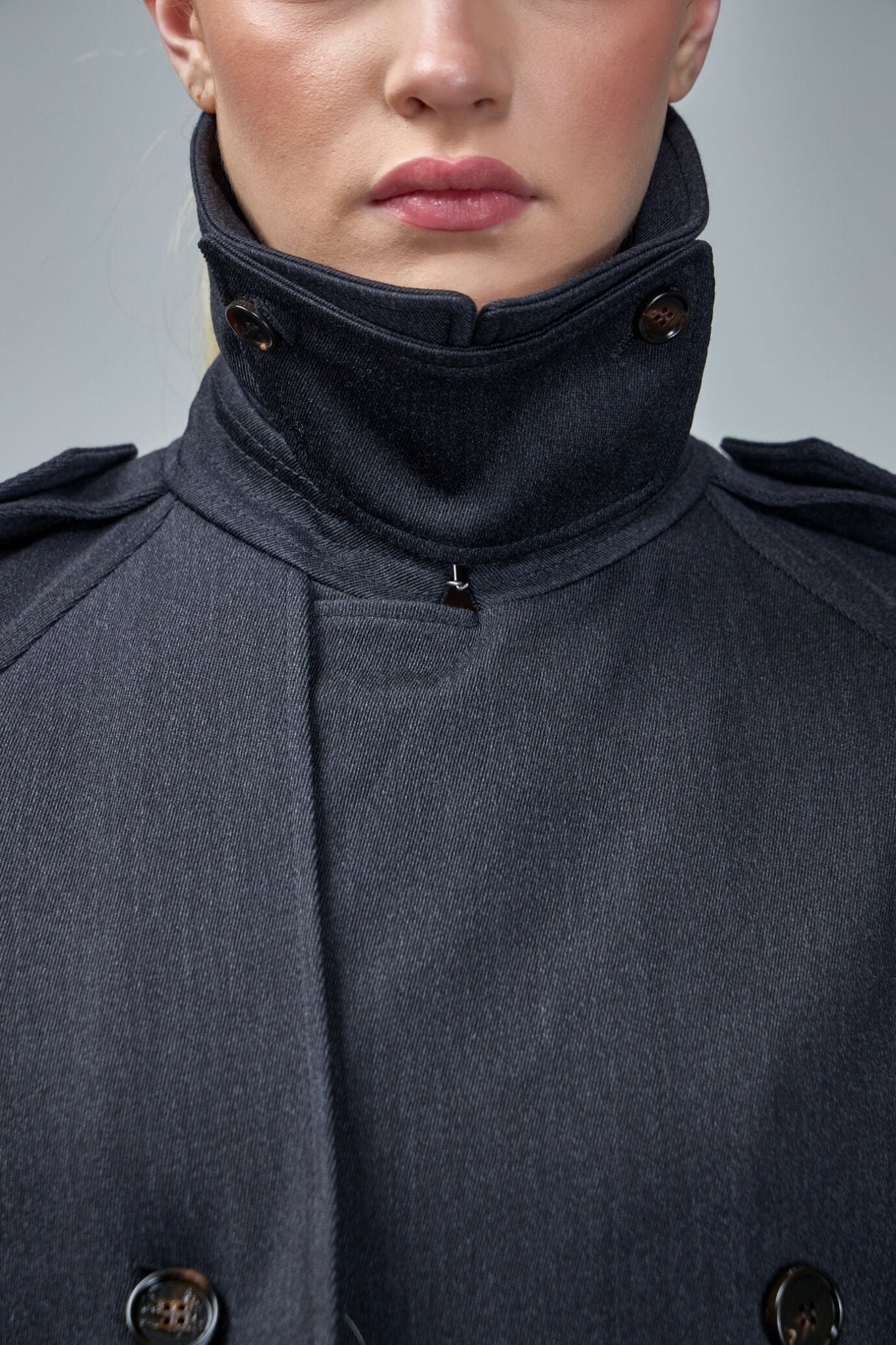 Burberry - Long Wool Trench Coat - LABELS