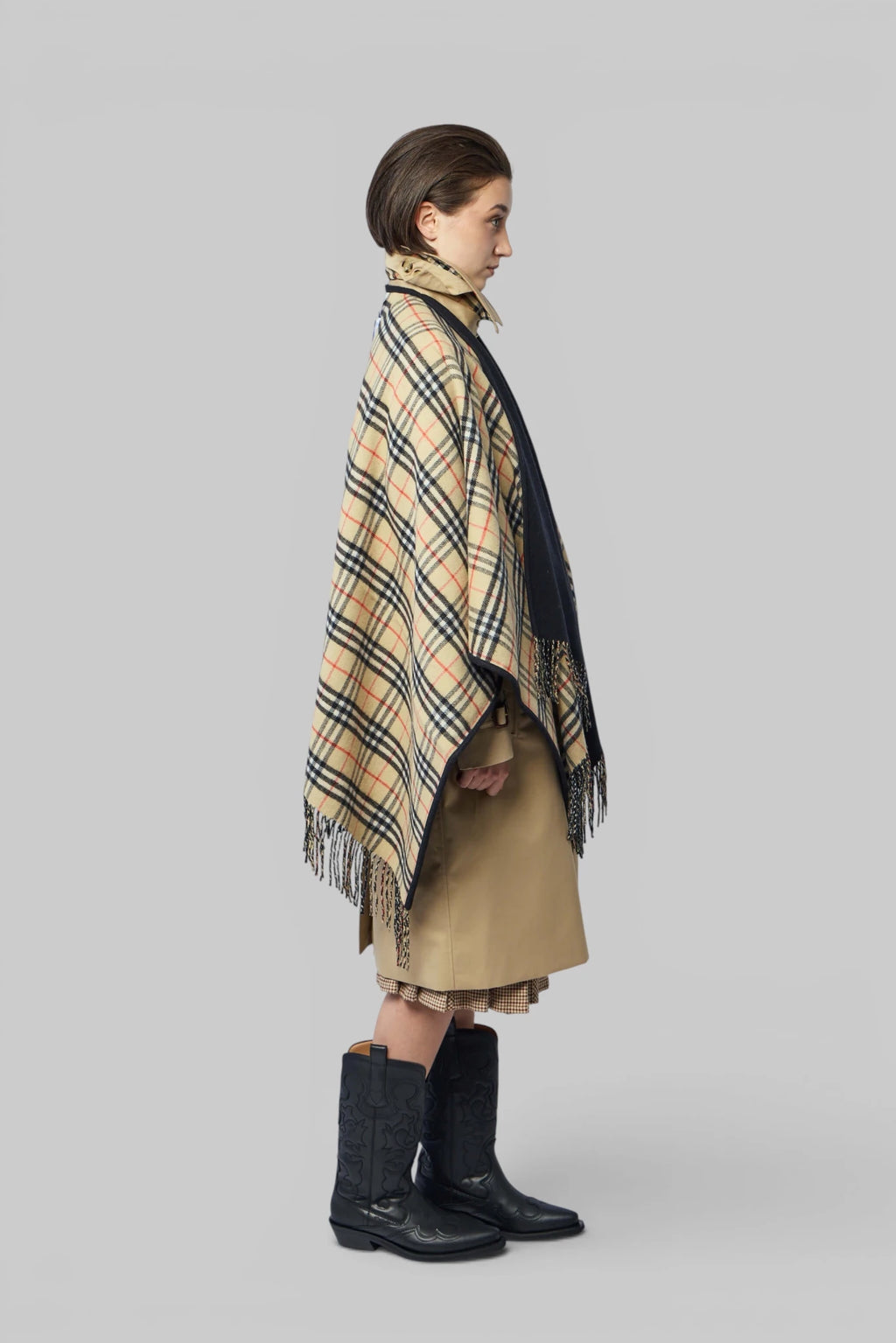 Burberry - Reversible Check Wool Cape - LABELS