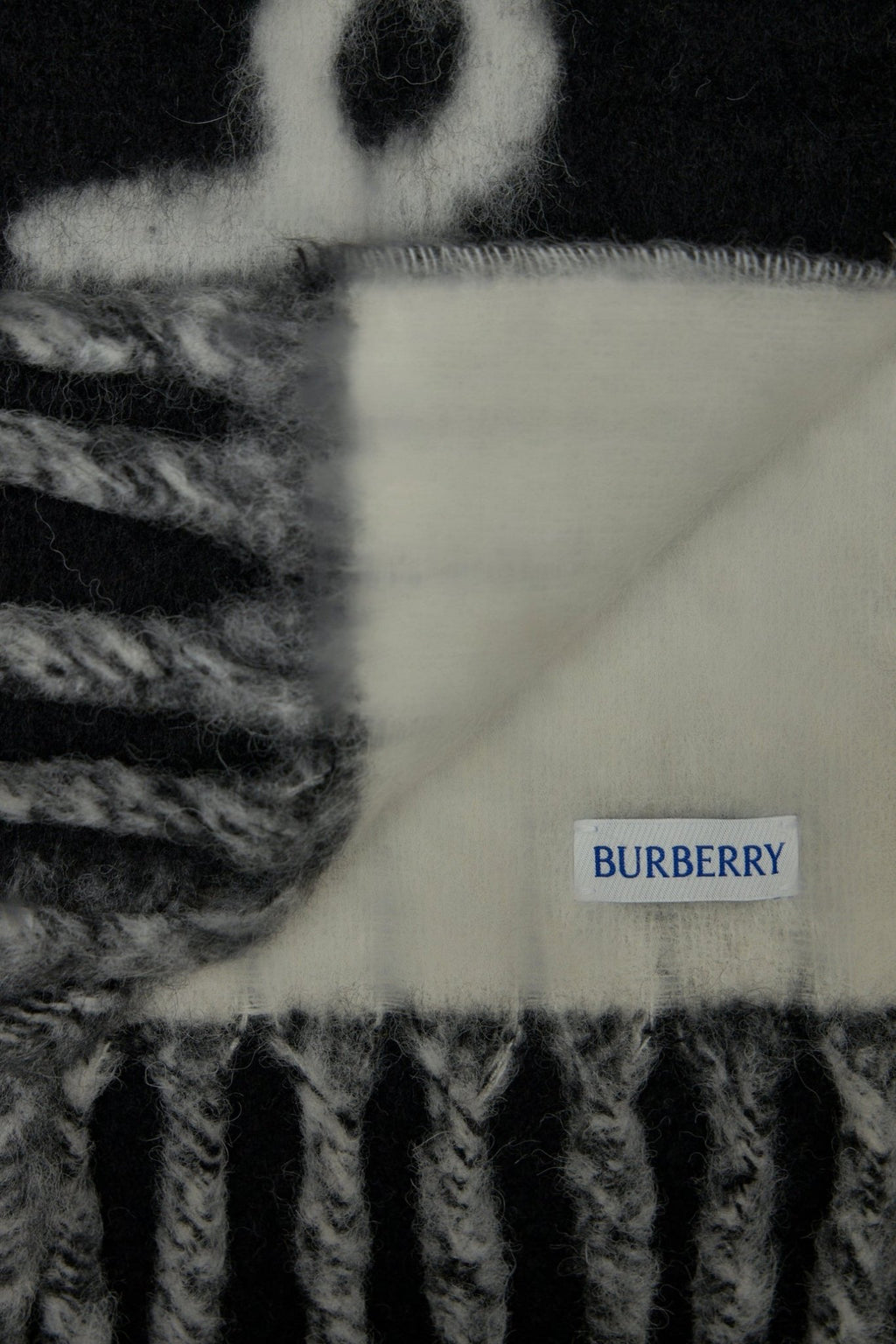 Burberry - Reversible Logo Alpaca Wool Blend Scarf - LABELS