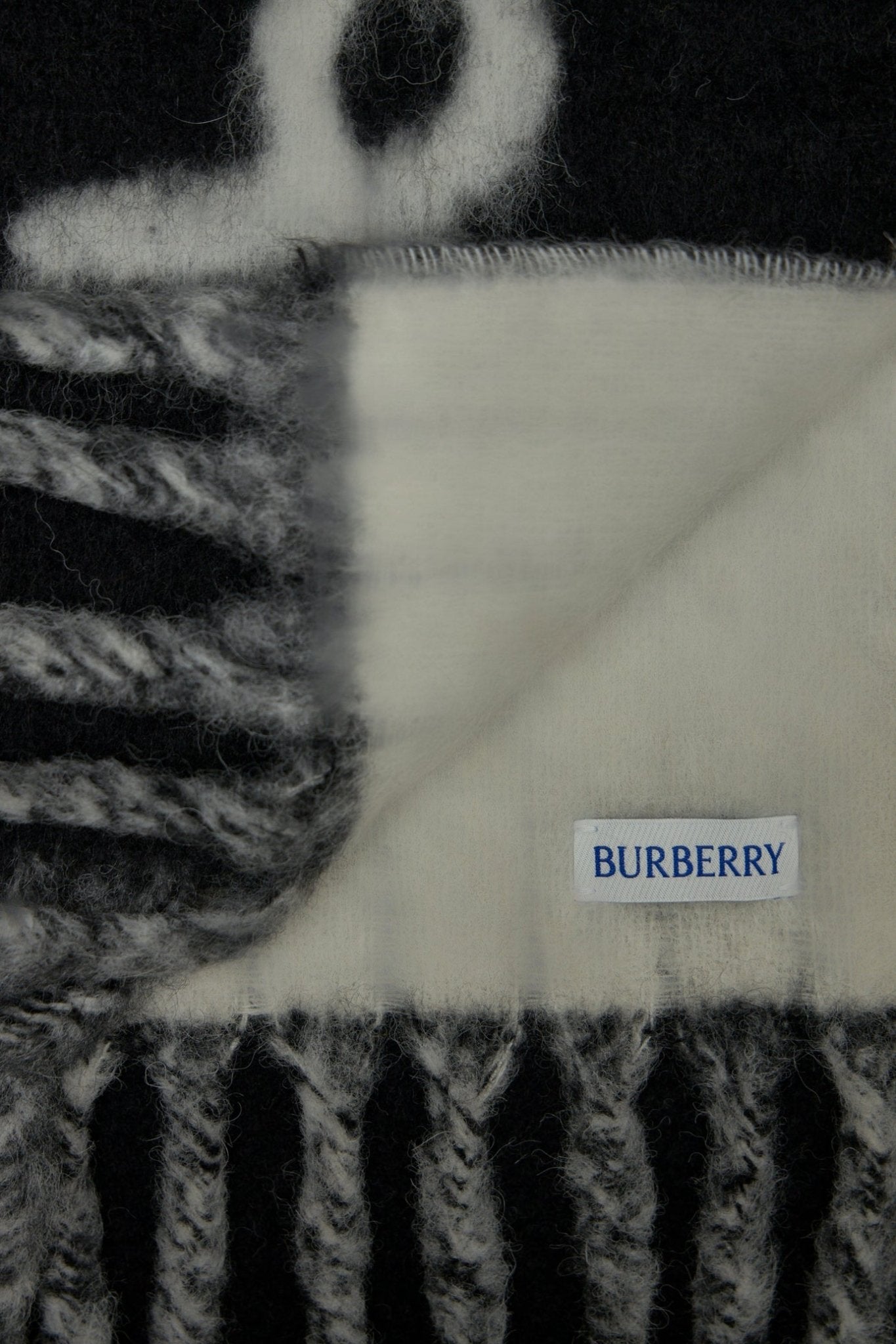 Burberry - Reversible Logo Alpaca Wool Blend Scarf - LABELS