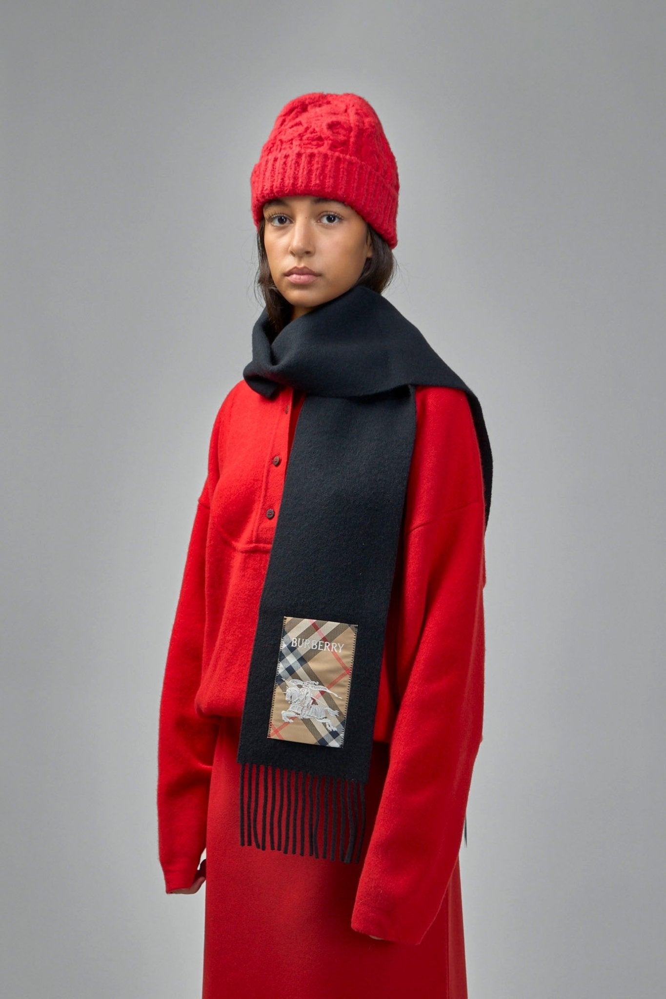 Burberry - Solid Label Scarf - LABELS