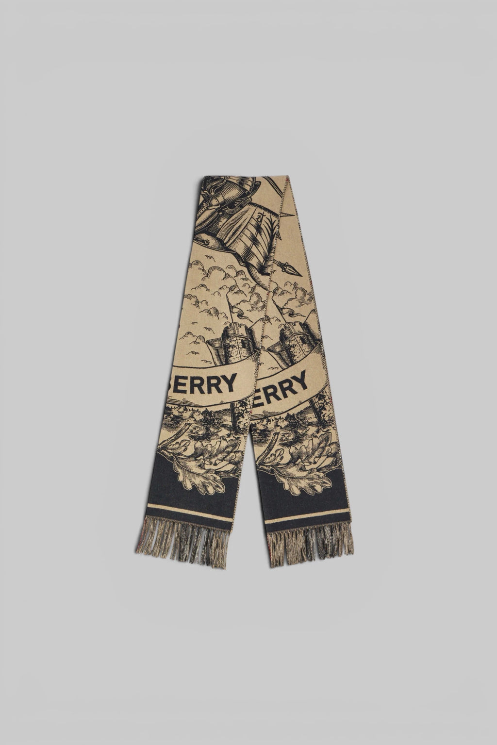 Burberry - Wide Gallant Knight Cashmere Scarf - LABELS