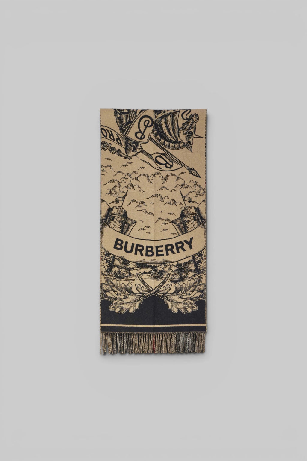 Burberry - Wide Gallant Knight Cashmere Scarf - LABELS