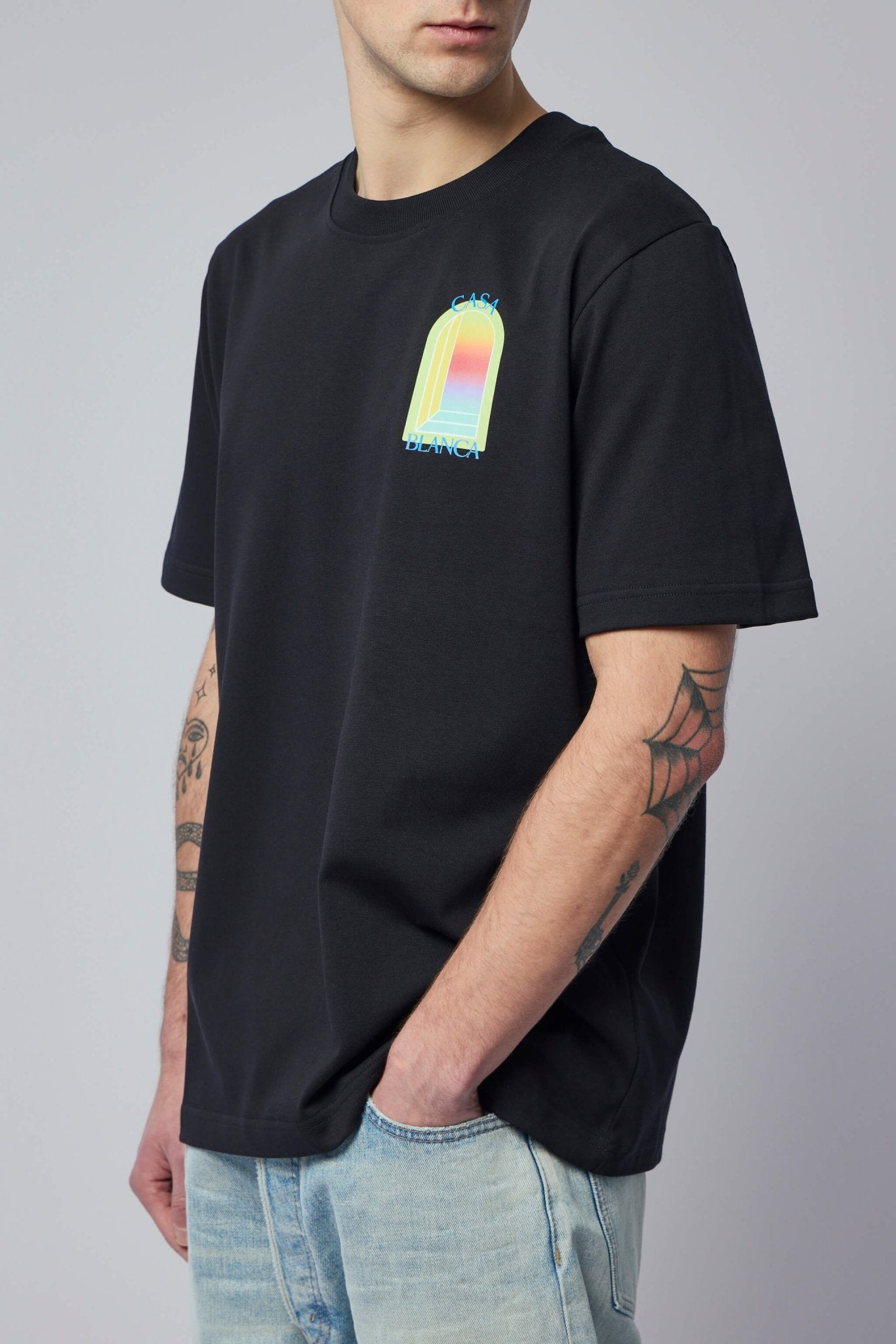 Casablanca - Black Jersey T-shirt - LABELS