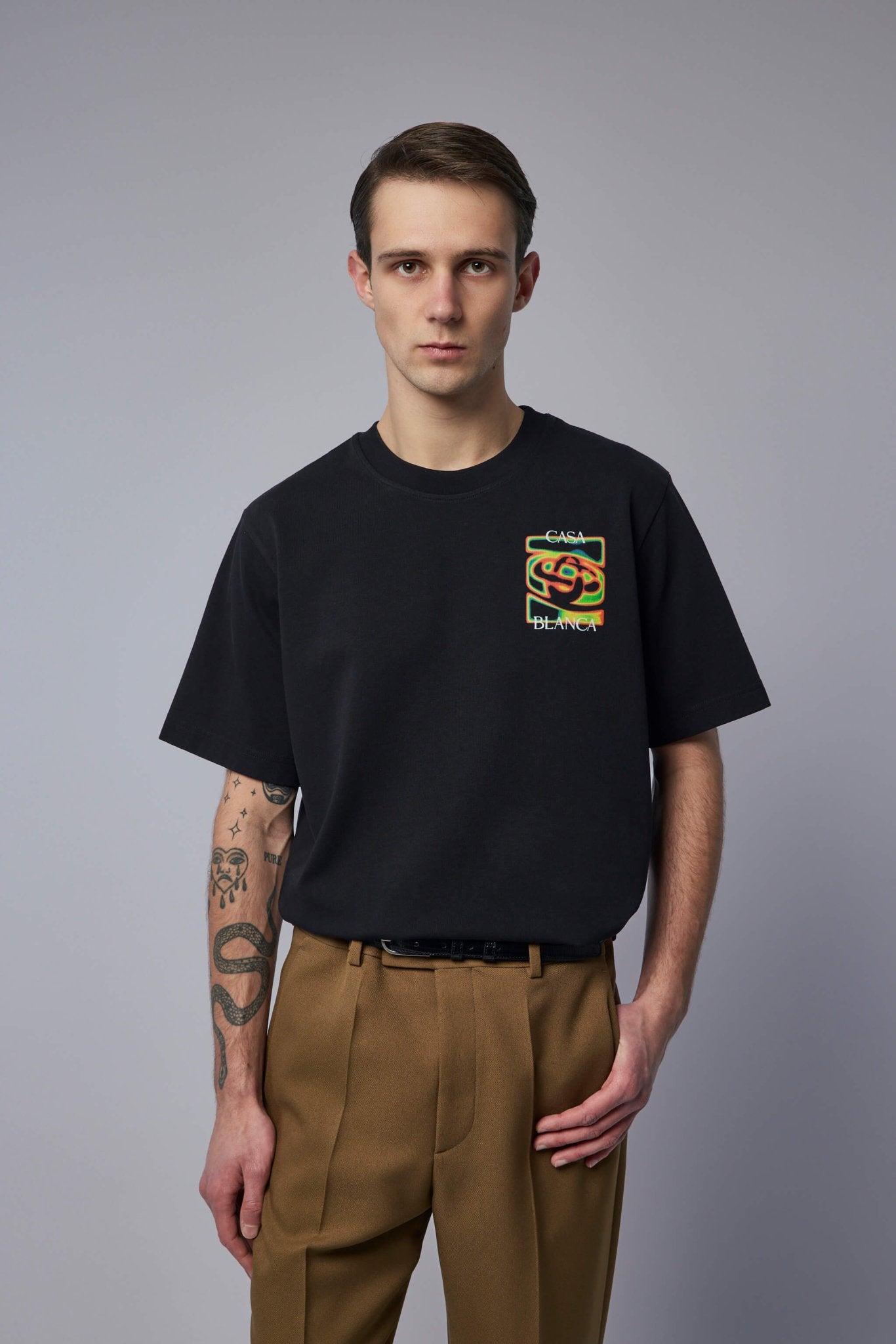 Casablanca T-Shirts - Black Jersey Graphic Tee – LABELS