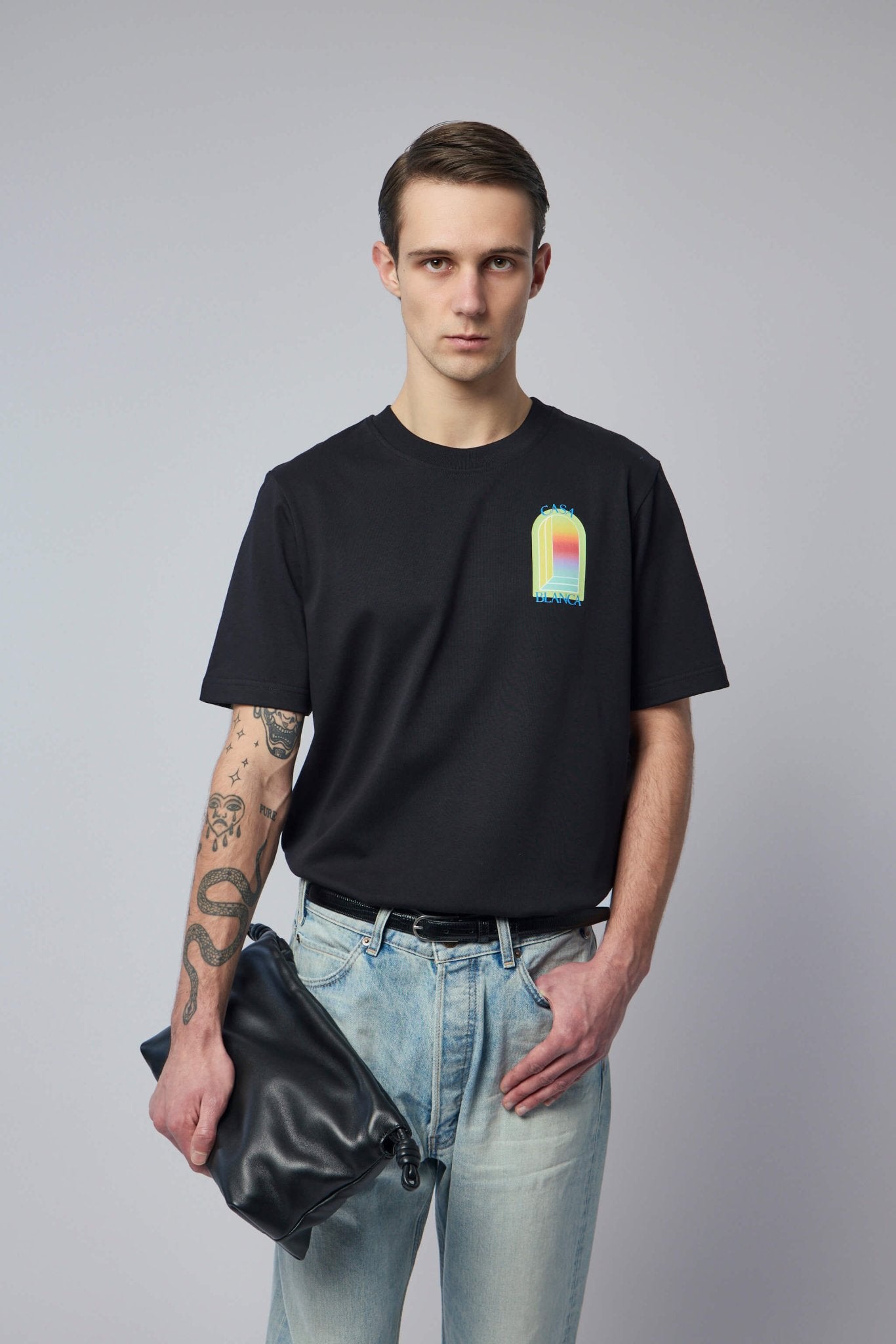 Casablanca - Black Jersey T-shirt - LABELS