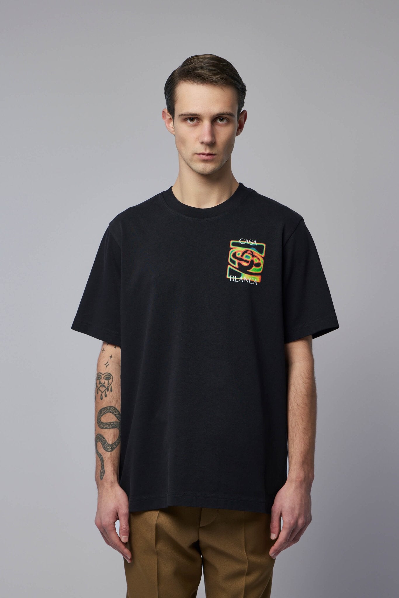 Casablanca T-Shirts - Black Jersey Graphic Tee – LABELS