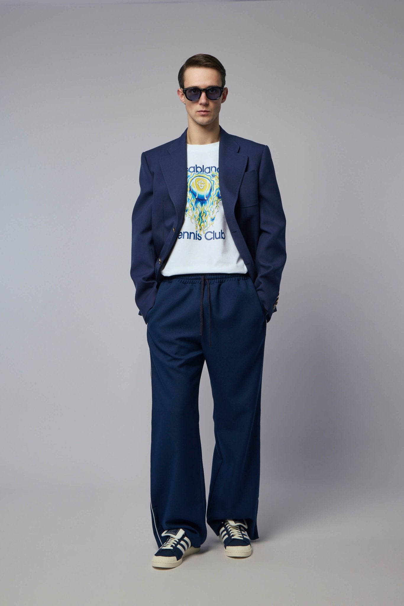 Casablanca - Bright White Jersey T-shirt - LABELS