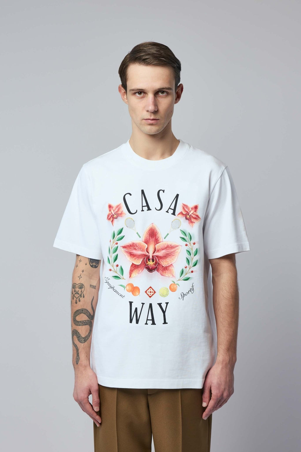 Casablanca - Bright White Jersey T-shirt - LABELS