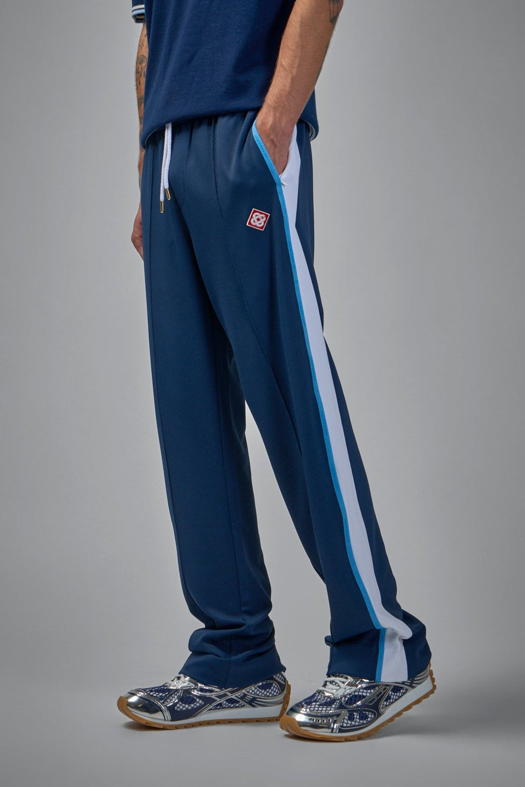 Casablanca - Mens Textured Trak Pants Round Pique - LABELS