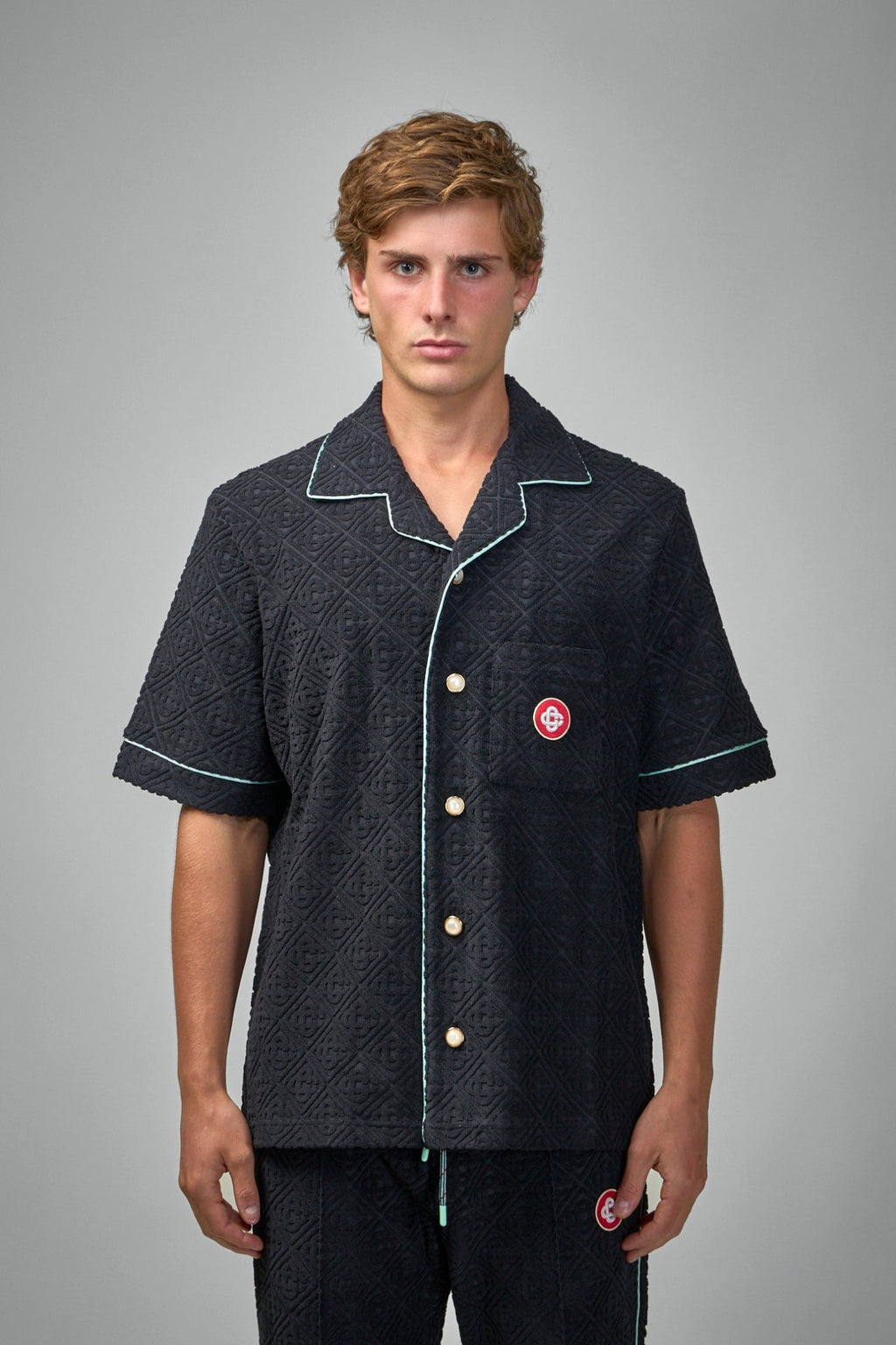 Casablanca - Mens Towelling Monogram Shirt - LABELS