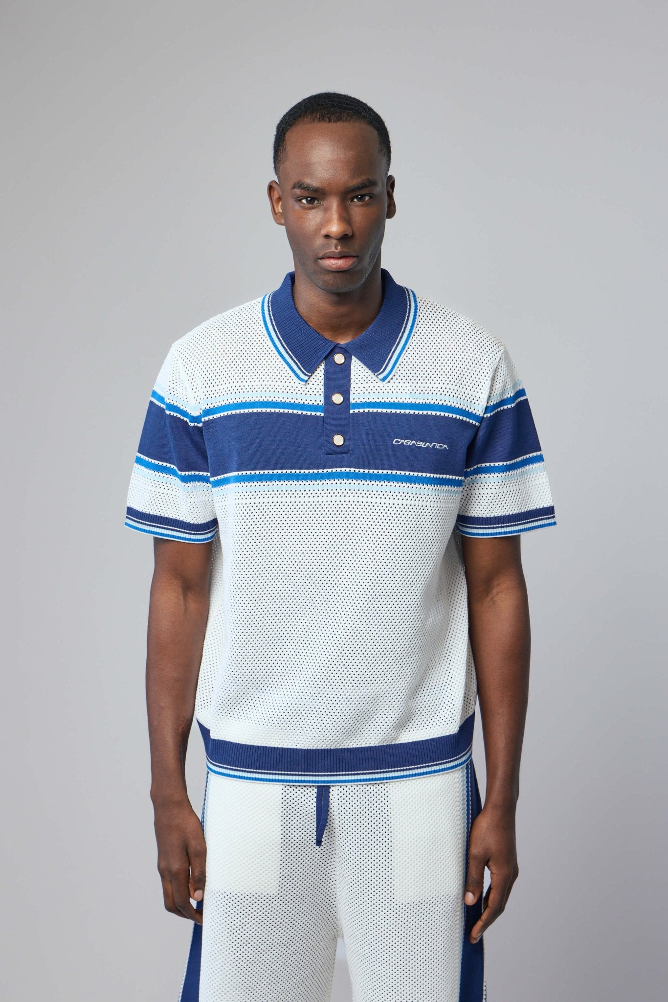 Casablanca - Mesh Stripe Polo - LABELS