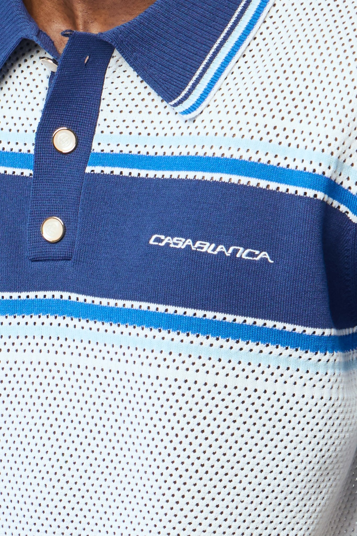 Casablanca - Mesh Stripe Polo - LABELS
