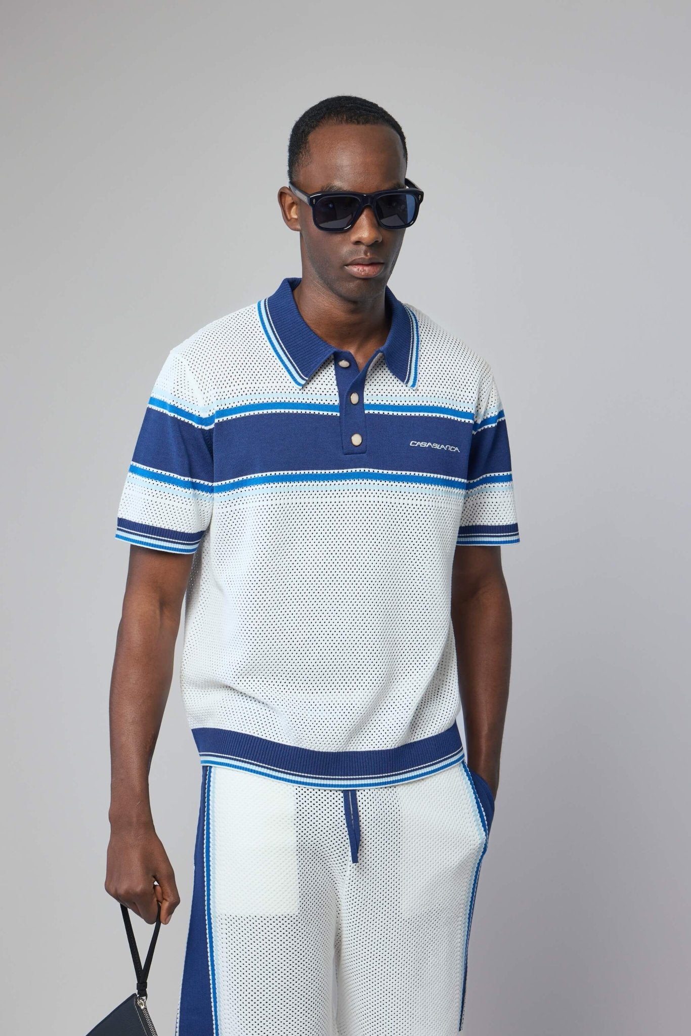 Casablanca - Mesh Stripe Polo - LABELS