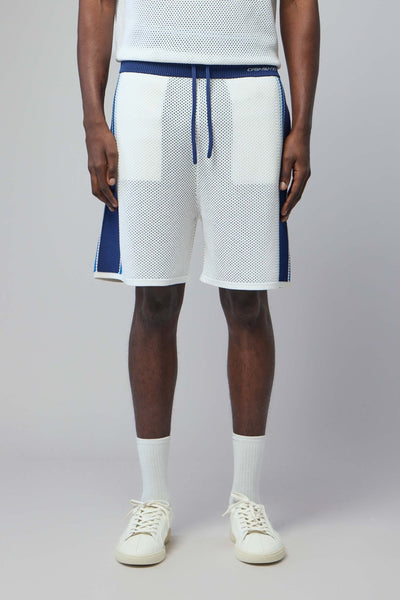 Striped Mesh Track Shorts