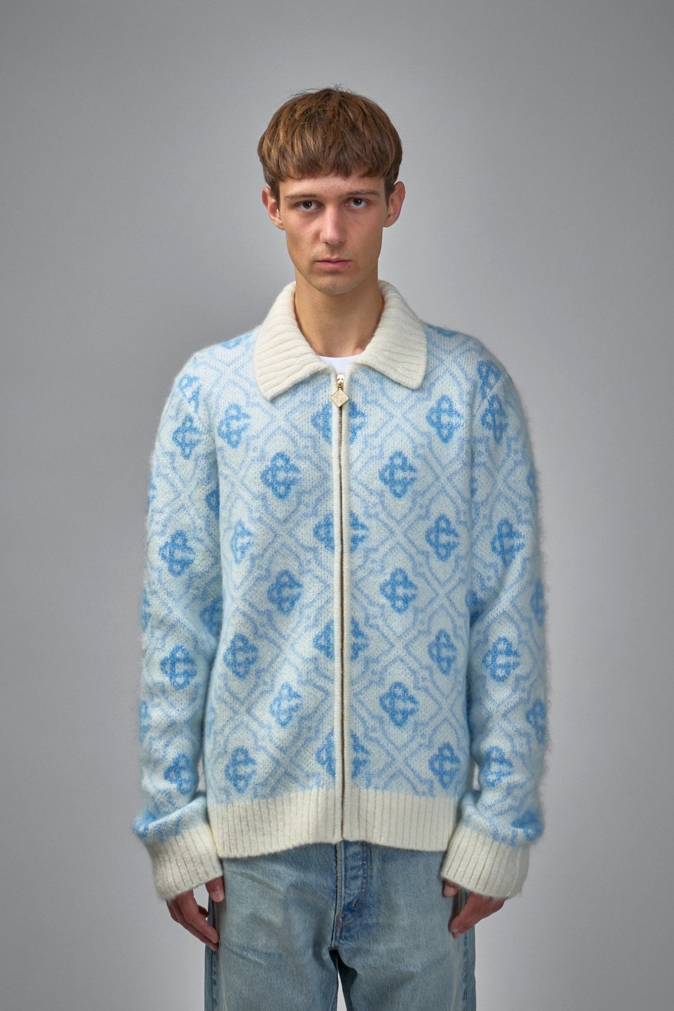 Casablanca - Mohair Monogram Zip Jumper - LABELS