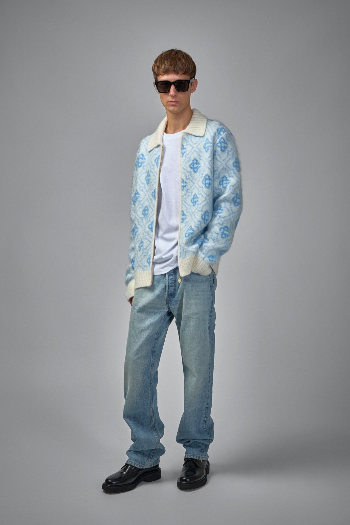 Casablanca - Mohair Monogram Zip Jumper - LABELS