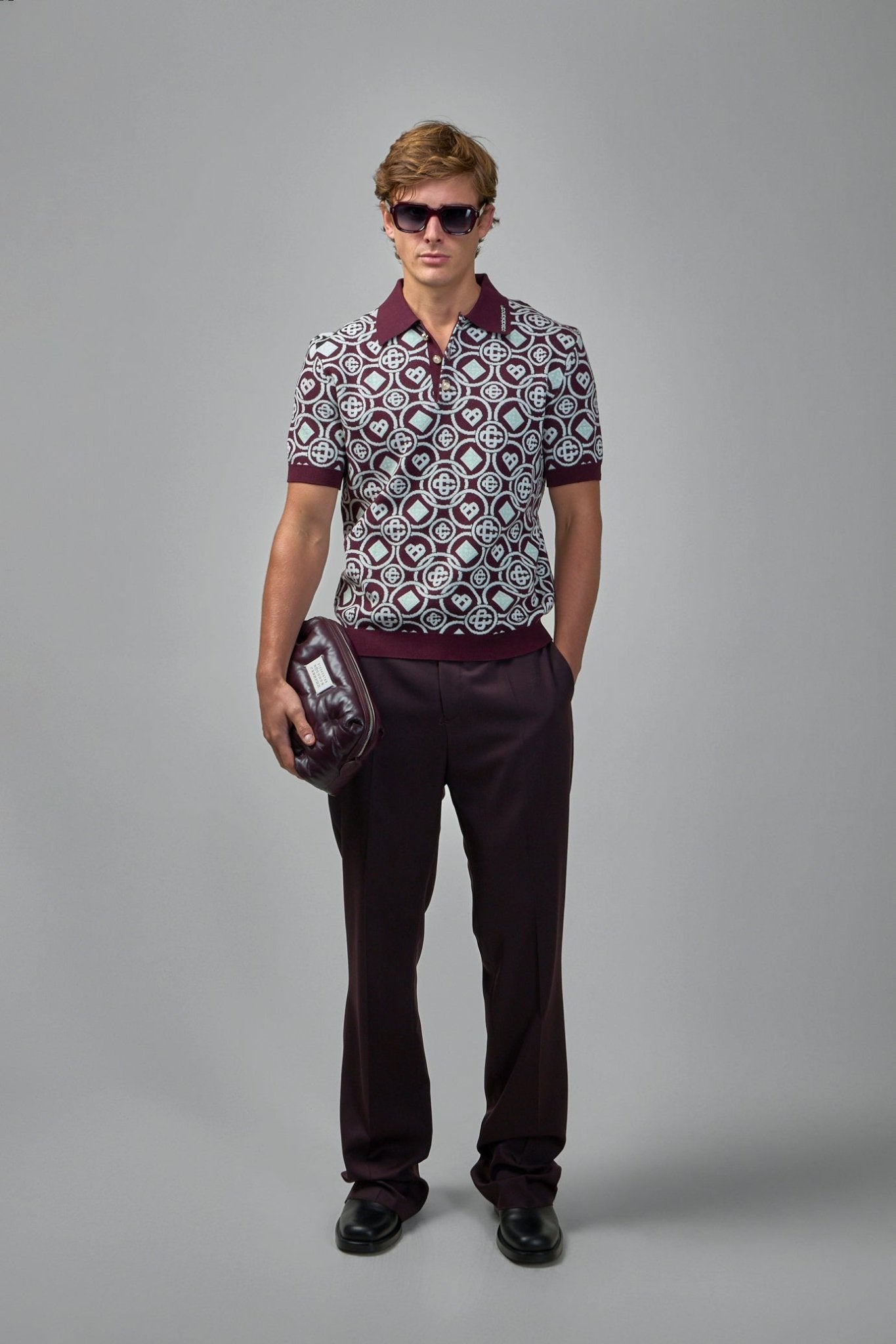 Casablanca - Monogram Cotton Knit Polo Shirt - LABELS