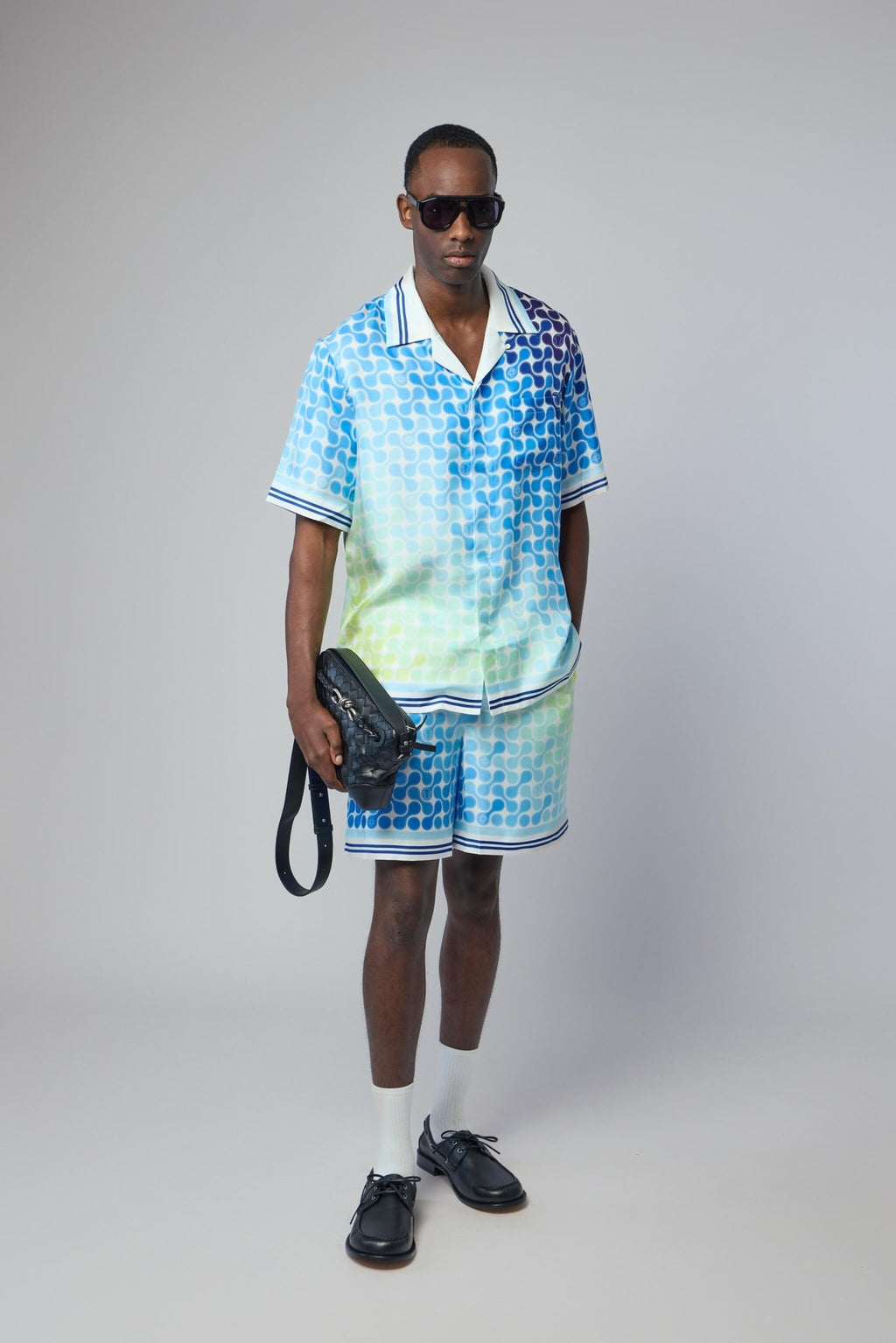 Casablanca - Tennis Tile Silk Shorts - LABELS