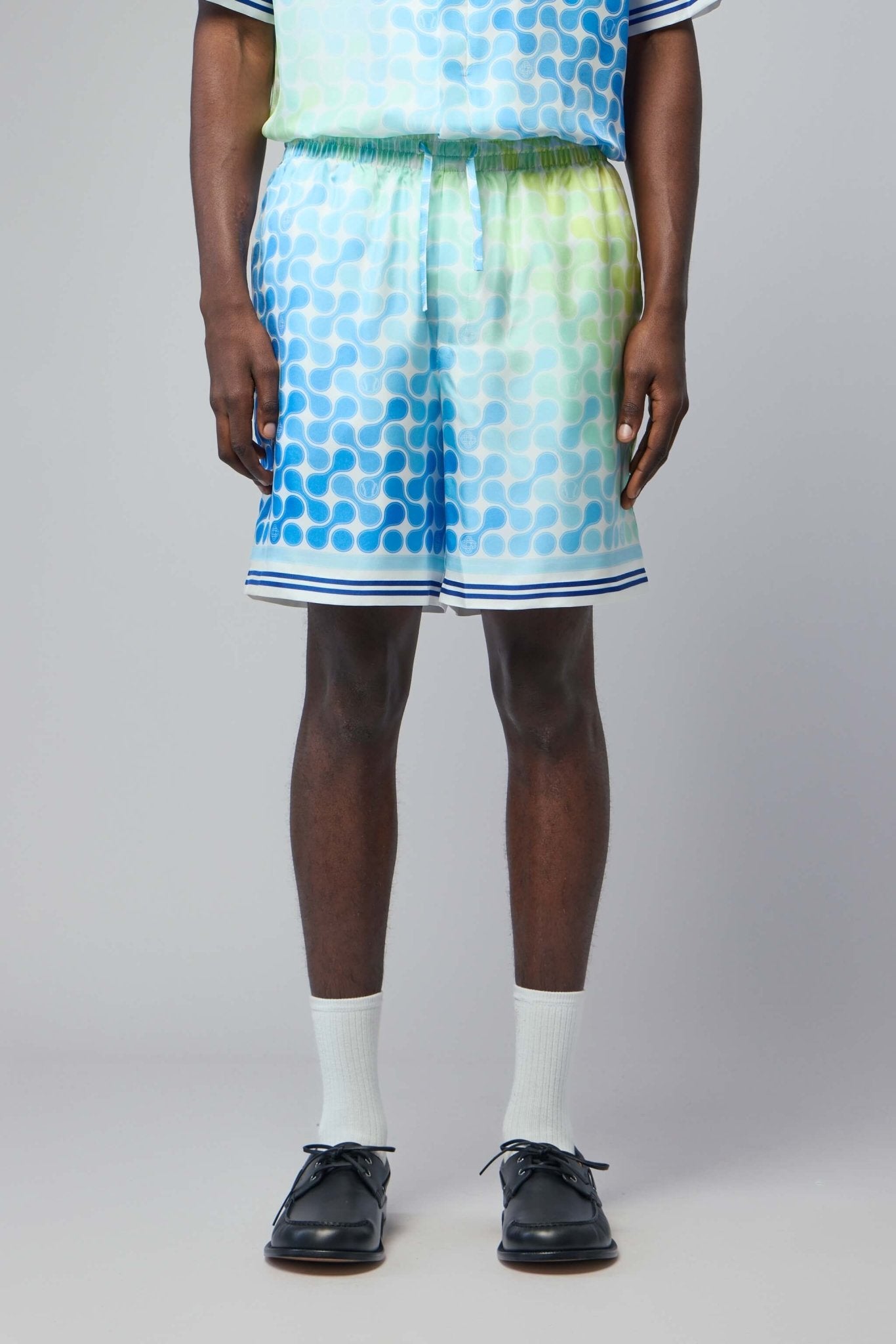 Casablanca - Tennis Tile Silk Shorts - LABELS