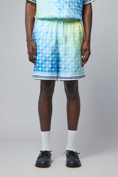 Tennis Tile Silk Shorts