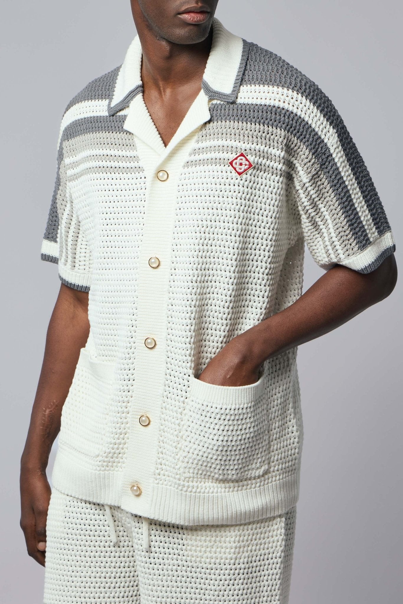 Casablanca - White / Grey Knitwear - LABELS