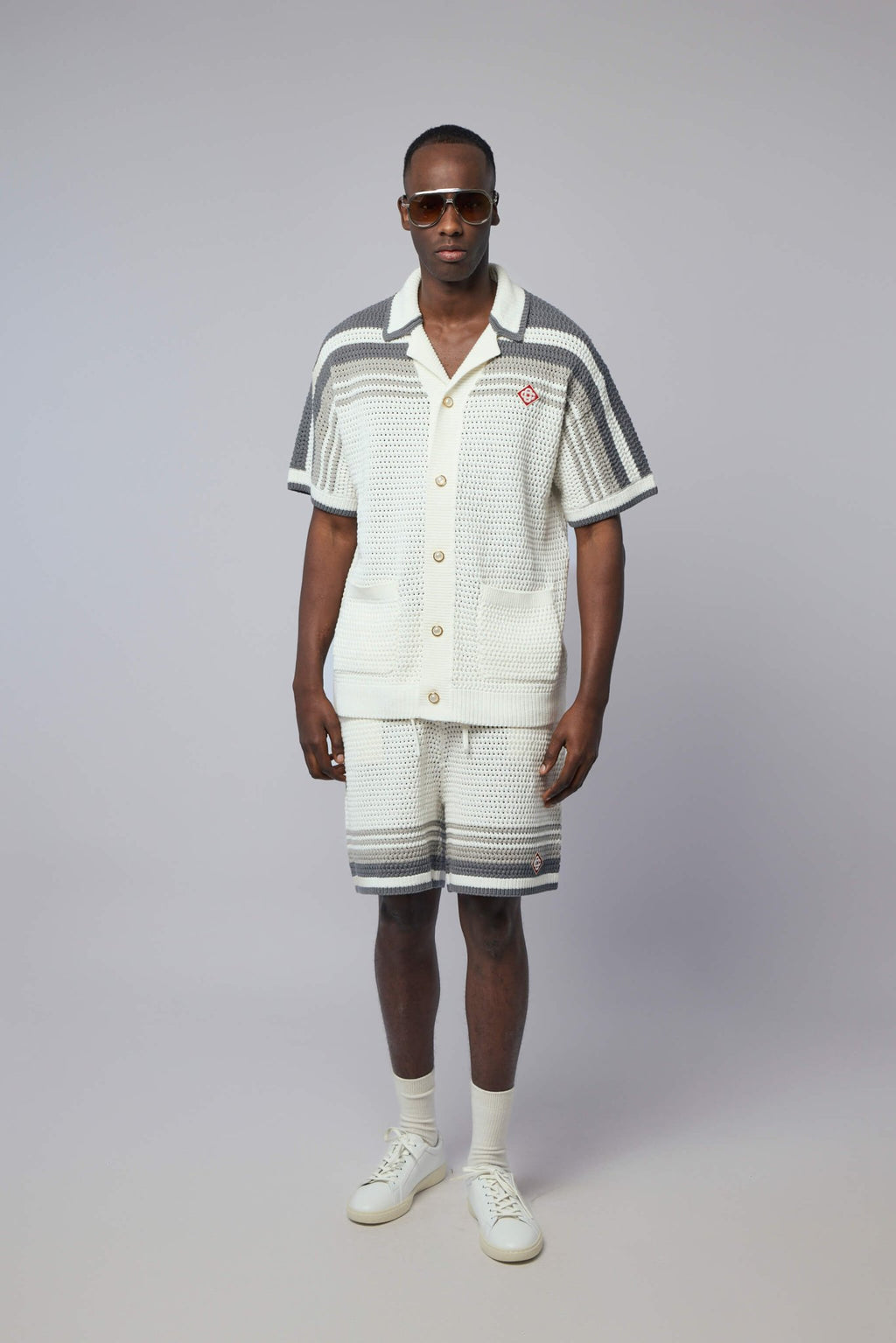 Casablanca - White / Grey Knitwear - LABELS