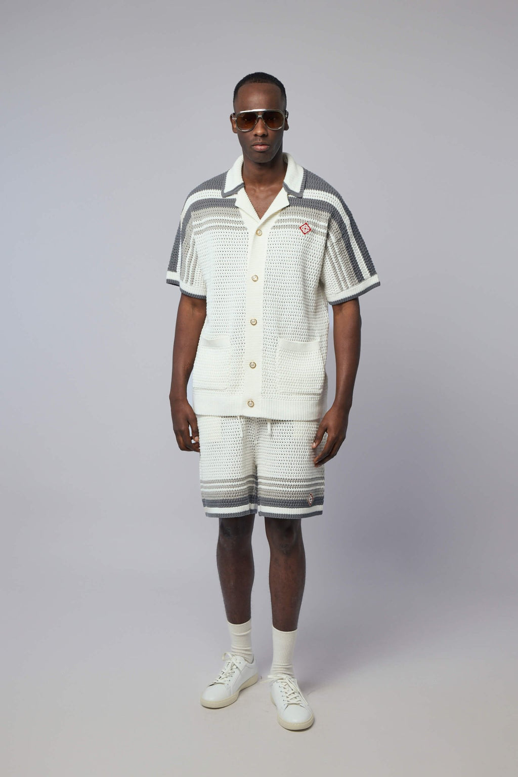 Casablanca - White / Grey Knitwear - LABELS