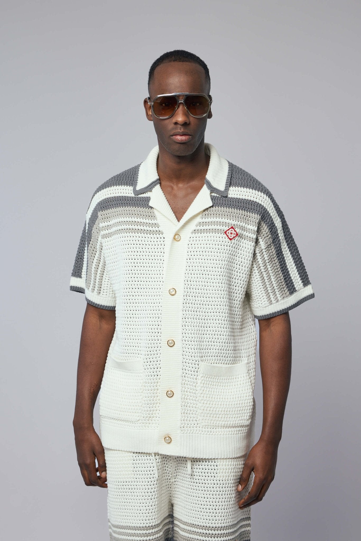 Casablanca - White / Grey Knitwear - LABELS