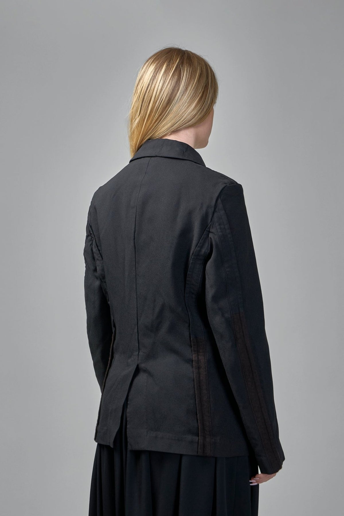 Full outfit styling with Comme Des Garçons black blazer jacket