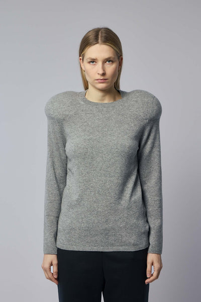 Padded Shoulder Sweater