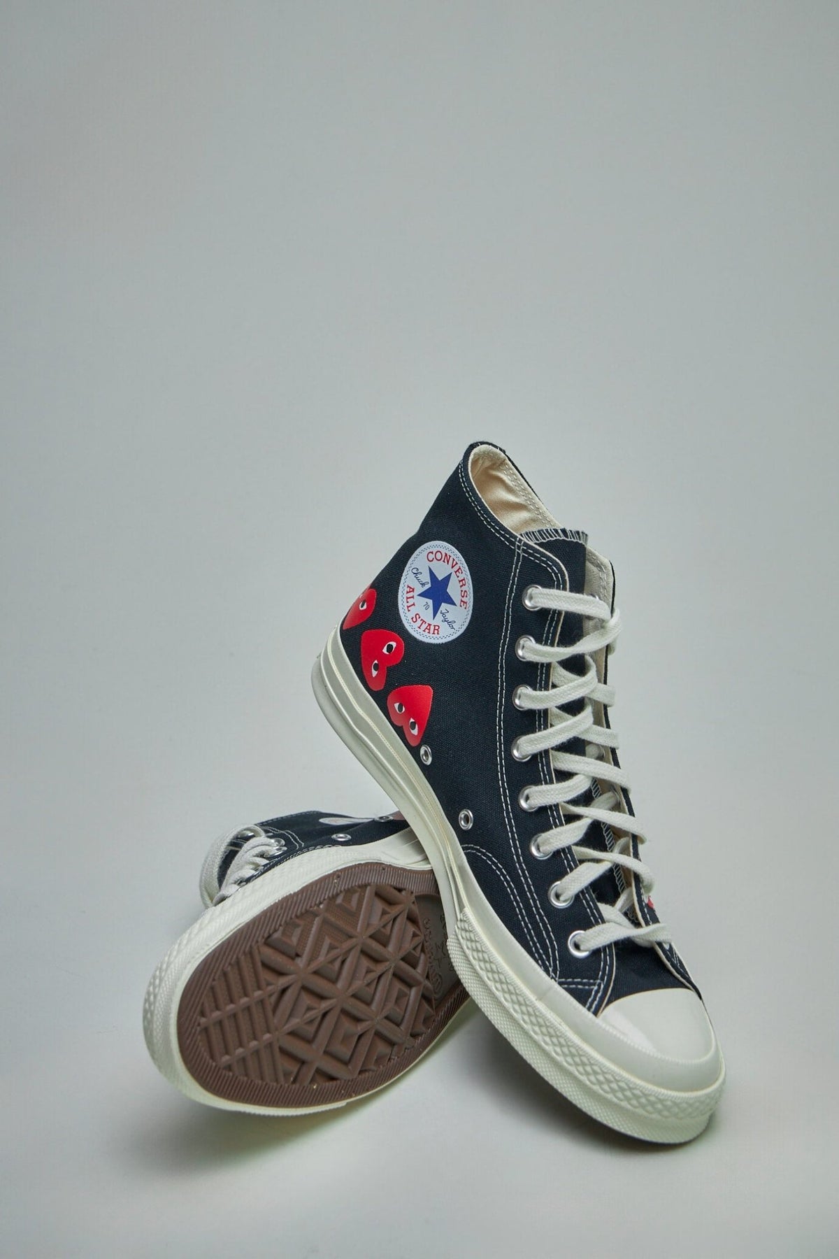 Comme des Garçons PLAY CONVERSE - Multi Heart High Top Shoes - LABELS