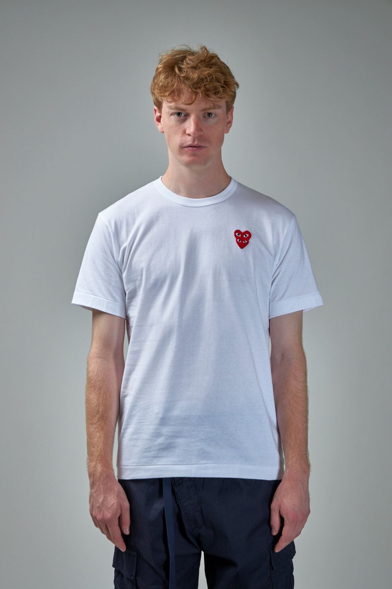 Comme des Garçons PLAY - Double Heart T-shirt white - LABELS