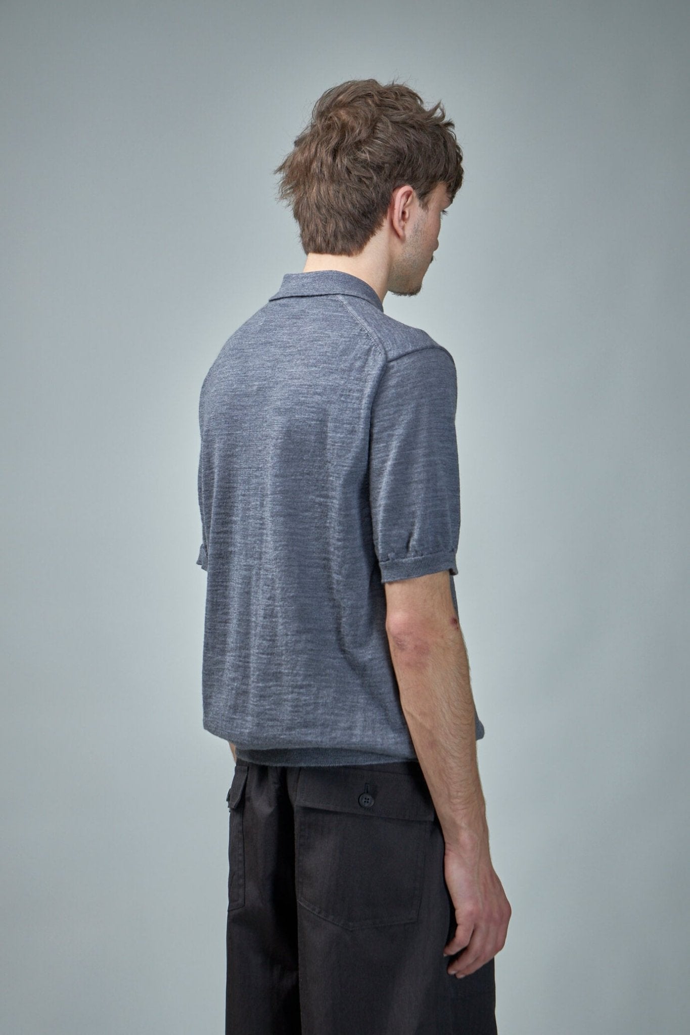 Comme des Garçons PLAY Polo - Grey Knit – LABELS