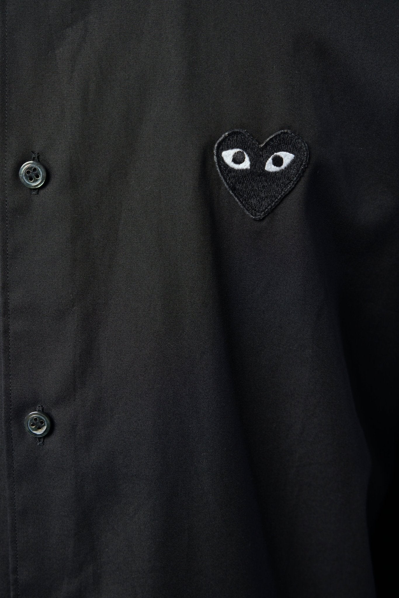 Comme des Garçons PLAY - Shirt Black Emblem Woven - LABELS
