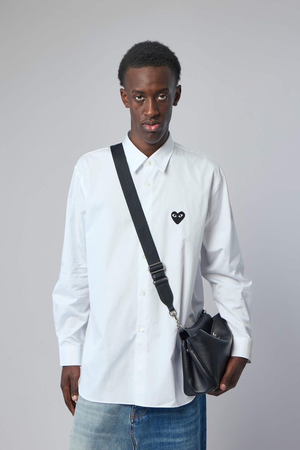 Comme des Garçons PLAY - Shirt Black Emblem Woven - LABELS