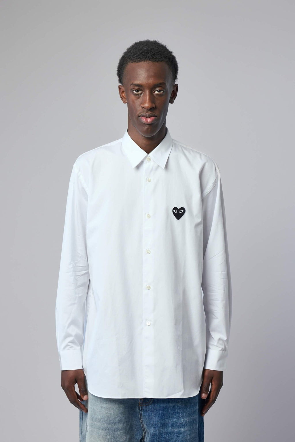 Comme des Garçons PLAY - Shirt Black Emblem Woven - LABELS